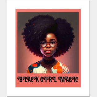 Melanin Afro Black Girl Magic Afrocentric Black Pride Posters and Art